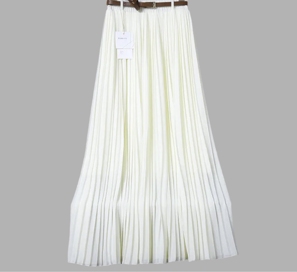 Pure Chiffon Pleated Swing Skirt