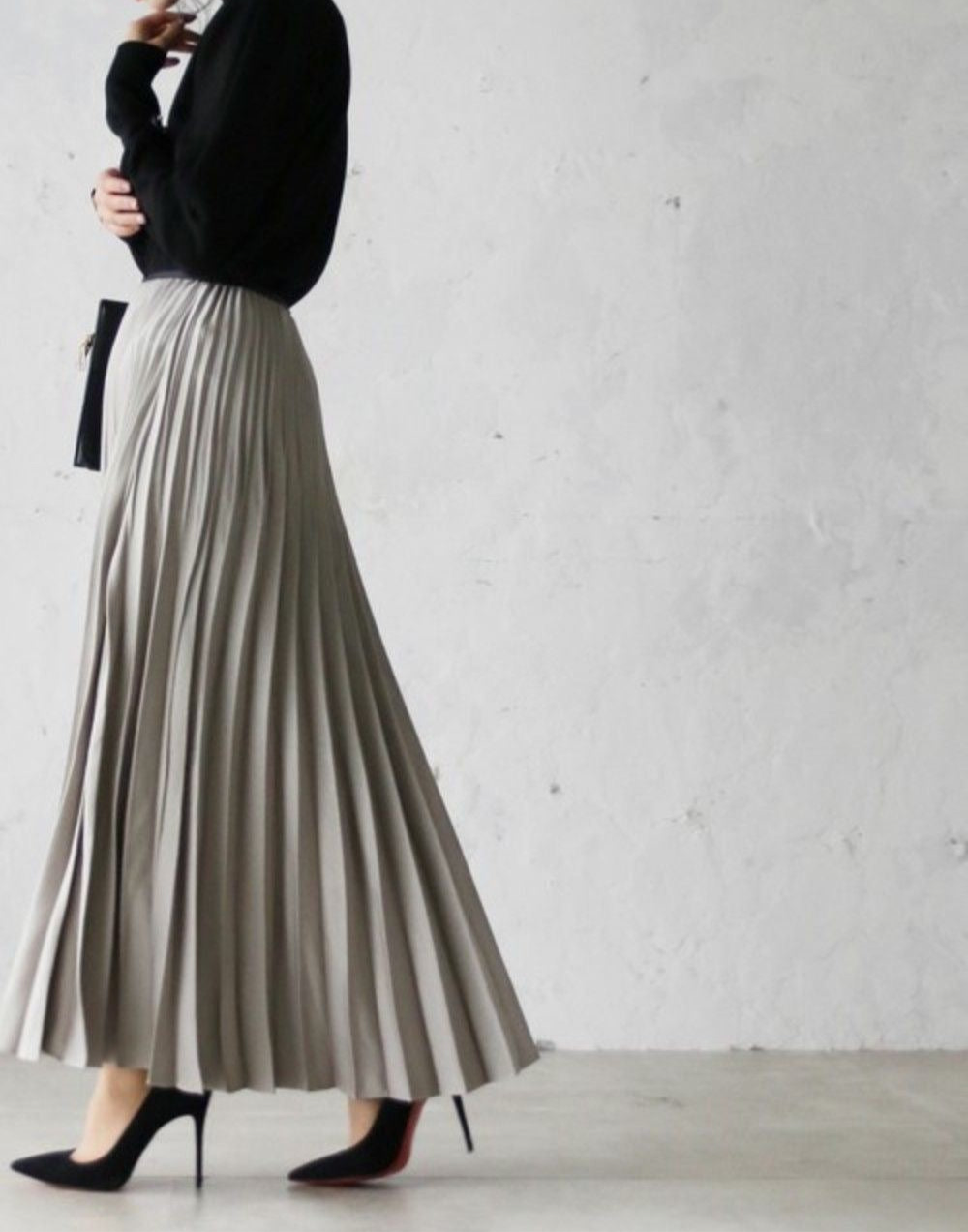 Pure Chiffon Pleated Swing Skirt