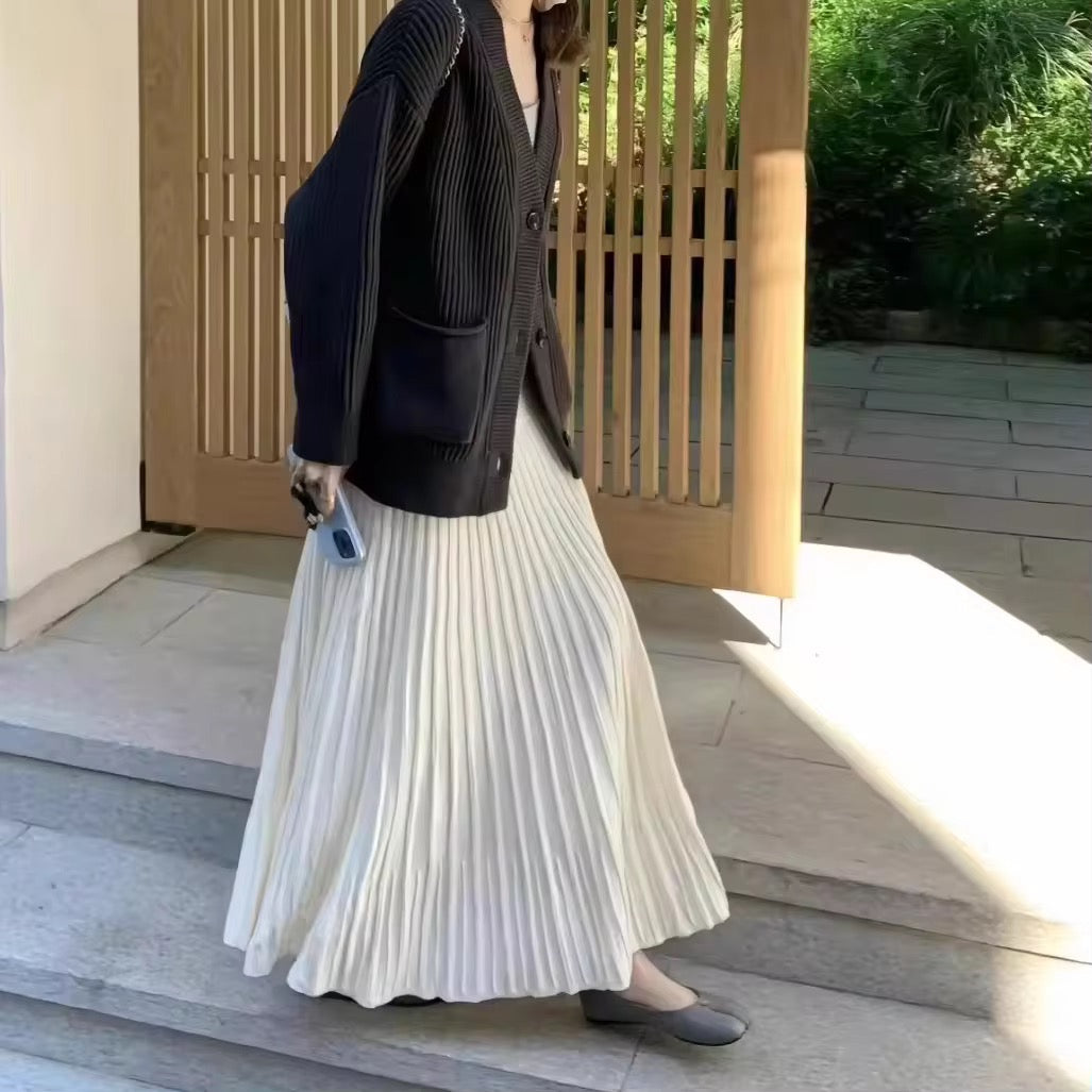 Pure Chiffon Pleated Swing Skirt