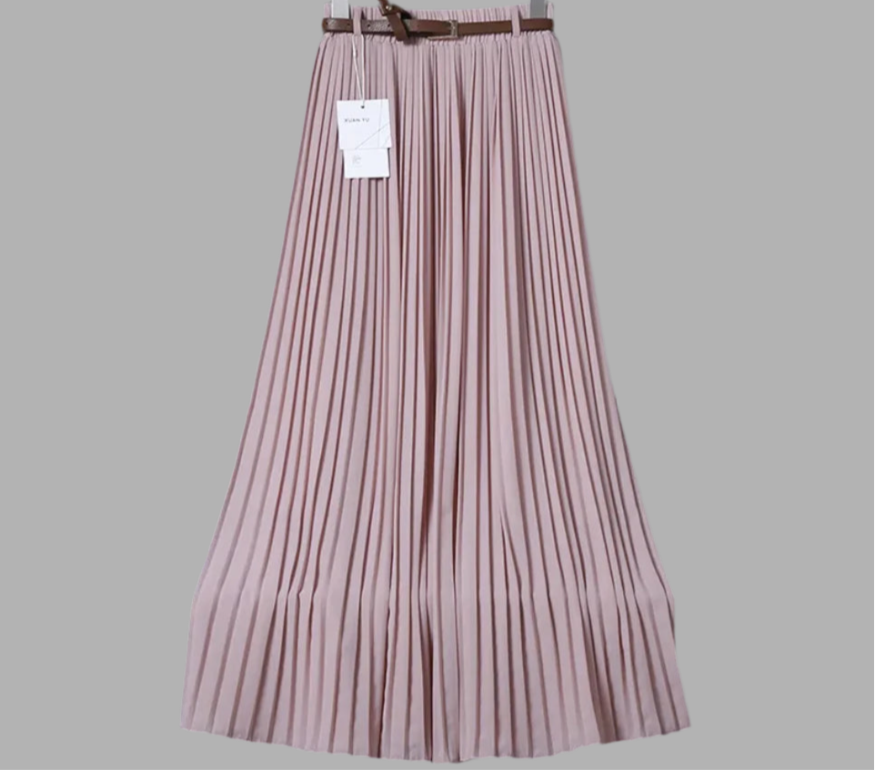 Pure Chiffon Pleated Swing Skirt