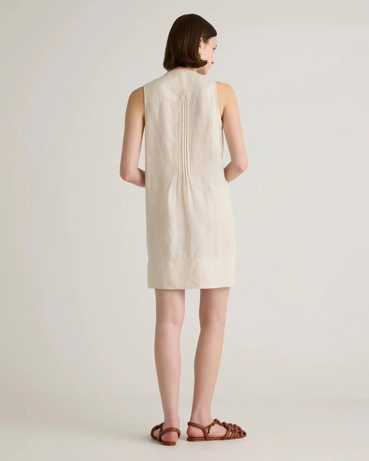 Cotton/Linen Swing Dress With Pockets