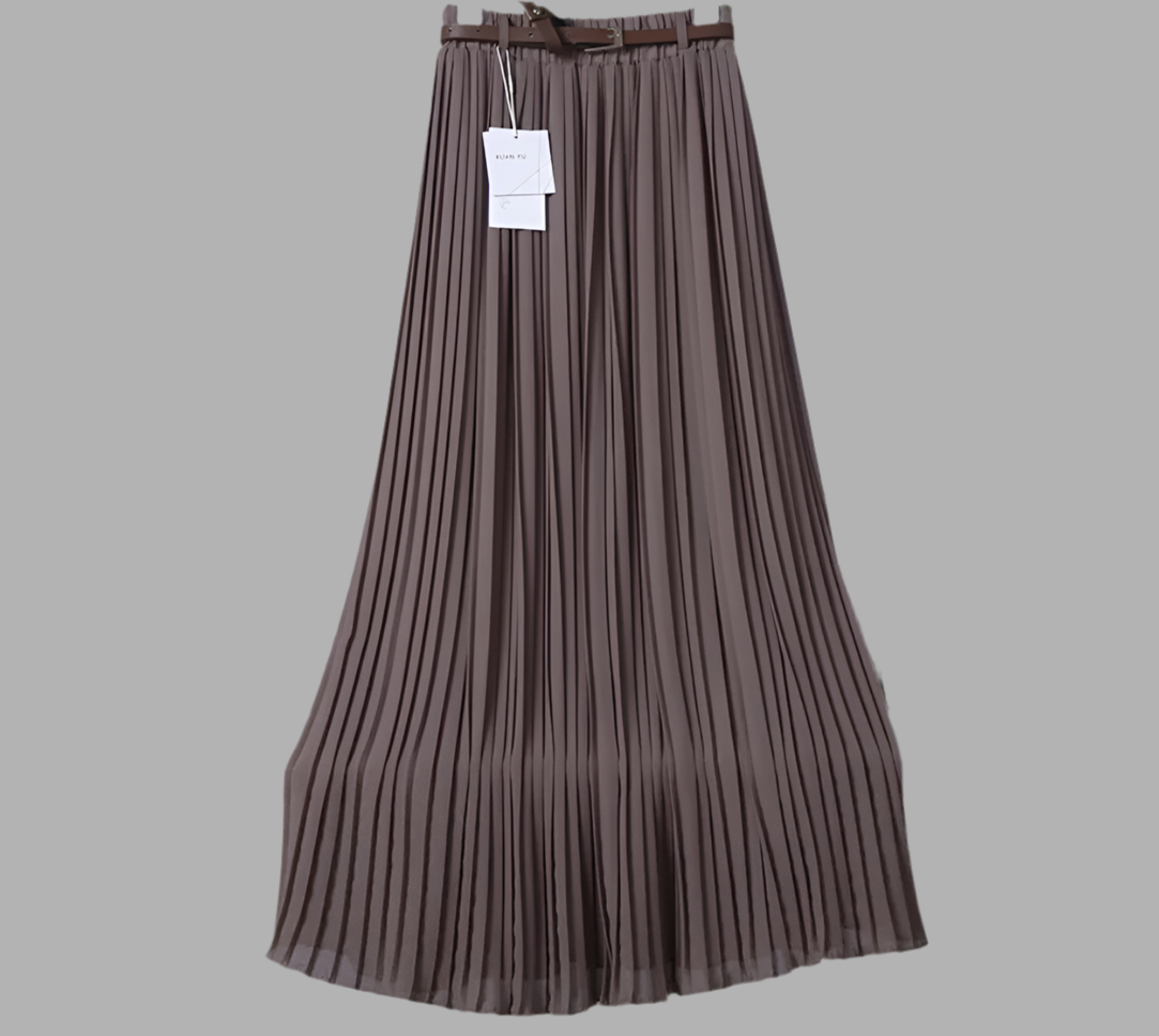 Pure Chiffon Pleated Swing Skirt