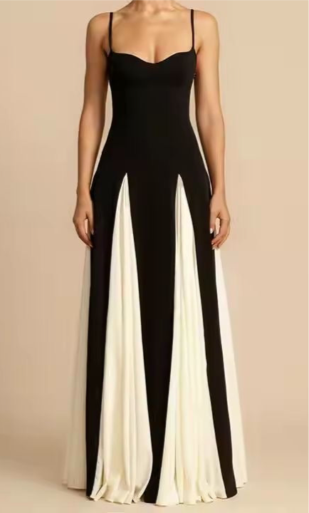 Black & White Backless Dress