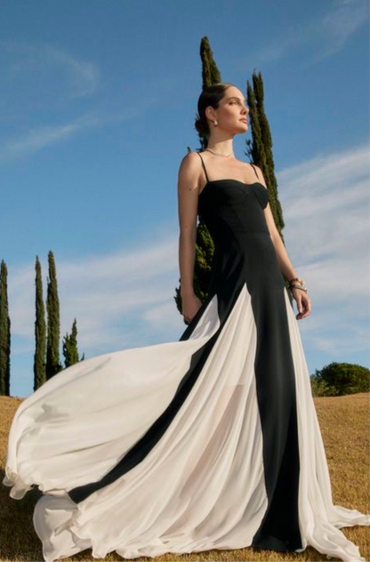 Black & White Backless Dress