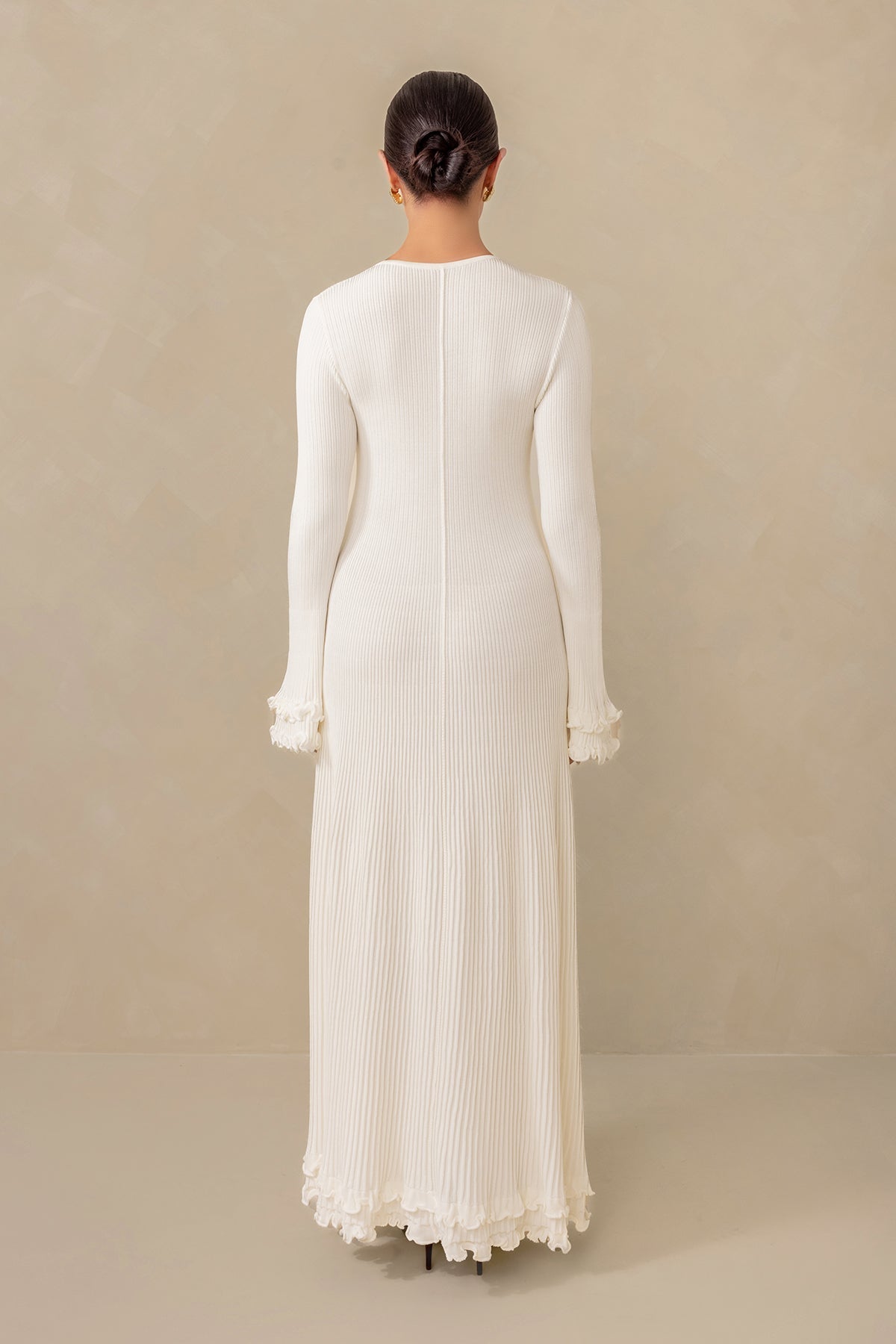 Ivory Knit Maxi Dress