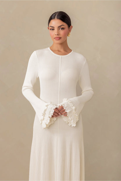 Ivory Knit Maxi Dress