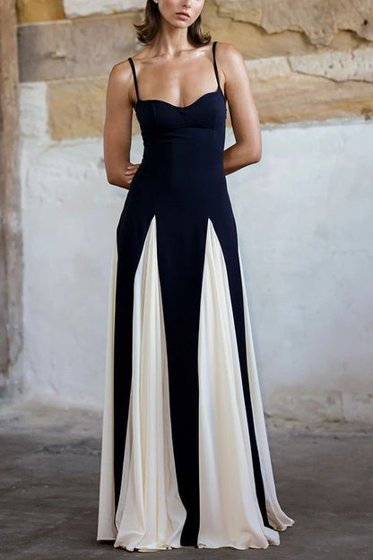 Black & White Backless Dress