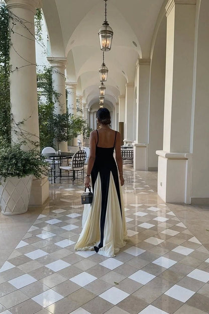Black & White Backless Dress