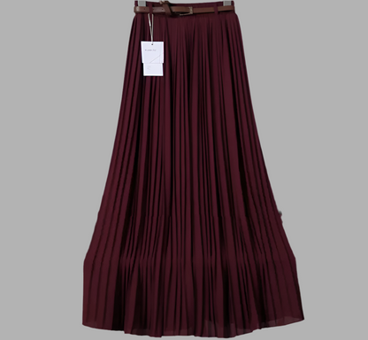 Pure Chiffon Pleated Swing Skirt