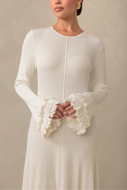 Ivory Knit Maxi Dress