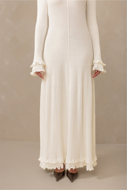 Ivory Knit Maxi Dress