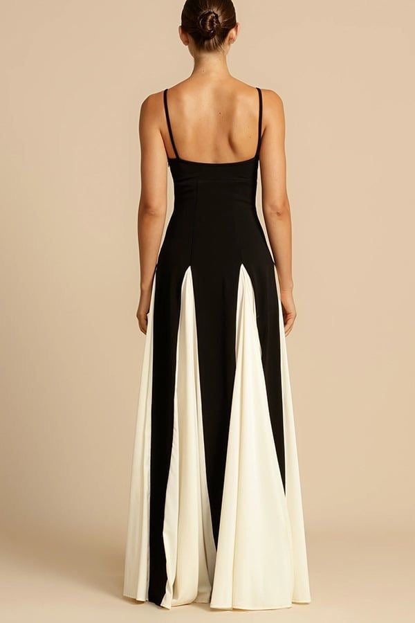 Black & White Backless Dress
